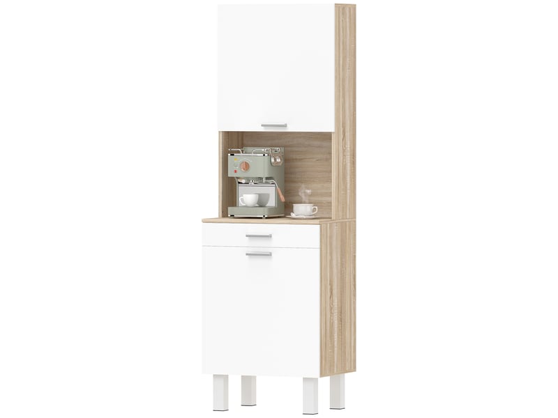  Meuble de cuisine de 174 cm avec tiroir, étagères, plan de travail et passe-câbles  - Conforama B
