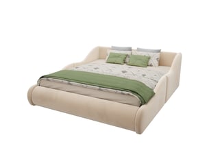 Lit simple 140x200 cm <strong>HAUSS SPOLE</strong>  <strong></strong> coloris beige