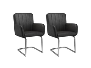 Lot de 2 chaises coloris noir pu cuir