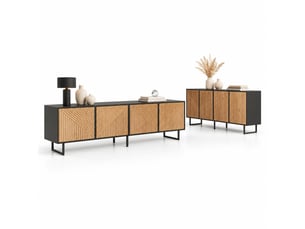 Meuble tv coloris bicolore 180 cm   