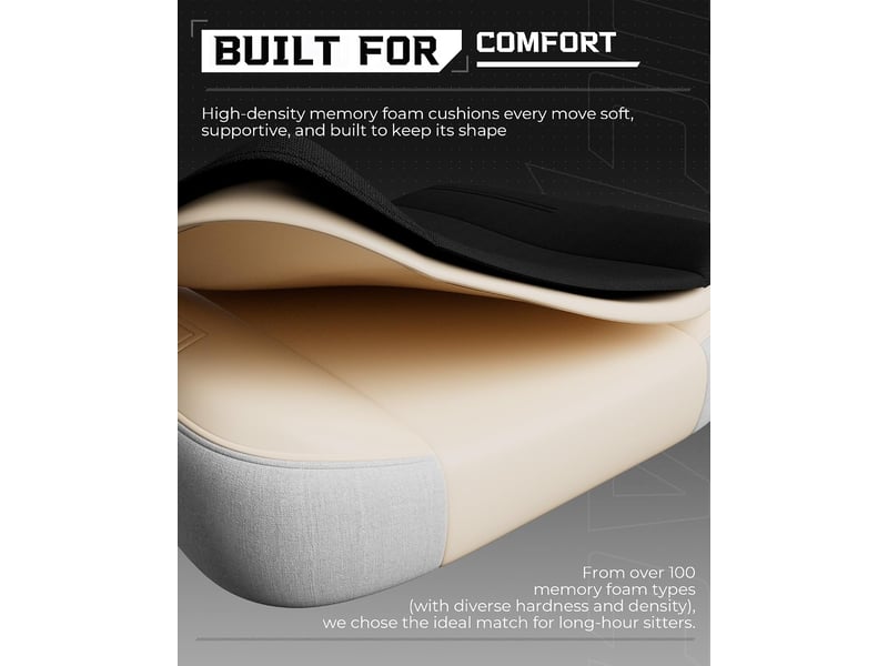 Gtplayer chaise de jeu en tissu avec accoudoirs synchronisés, inclinaison de 90-155° et repose-pieds - noir - double ligne LR408-BK-DL-FA - Conforama E