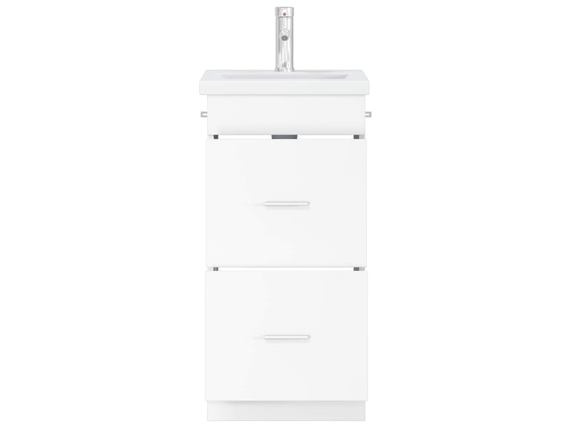  Meuble de salle de bain avec évier blanc 42x40x84.5 cm shl100  - Conforama C