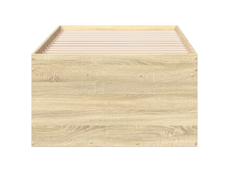 Lit simple- lit adulte - cadre de lit avec rangement avec porte chêne sonoma 80 x 200 cm - Conforama C