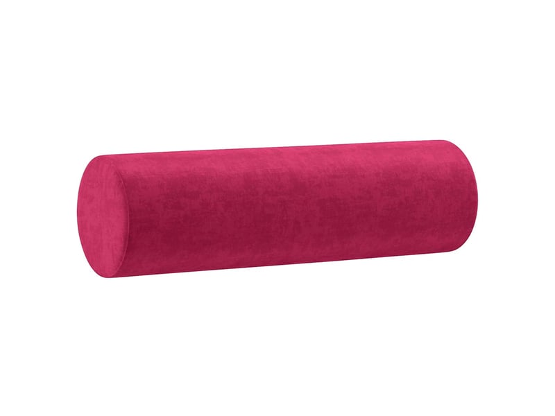  Lot de 2 coussins décoratifs rouge bordeaux ø15x50 cm velours cf60889  - Conforama C