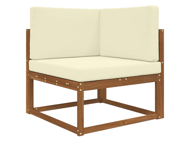 Coussin de canapé d'extérieur, coussin de chaise polyester crème 80 x 80 cm cf54083 - Conforama C