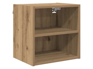 Meuble de rangement cuisine, armoire suspendue chêne artisanal 40x29,5x40cm
