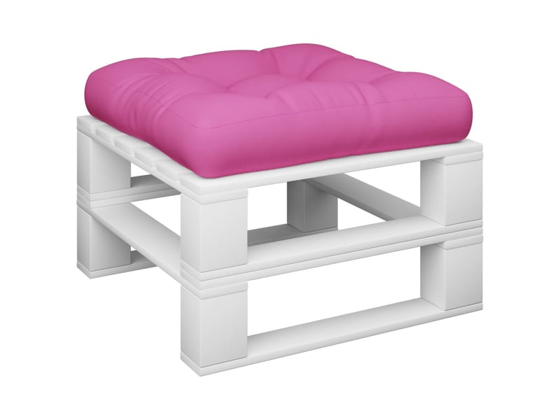  Coussin de palette, coussin de chaise, coussin de canapé rose 58x58x10 cm tissu oxford cf55431  - Conforama C