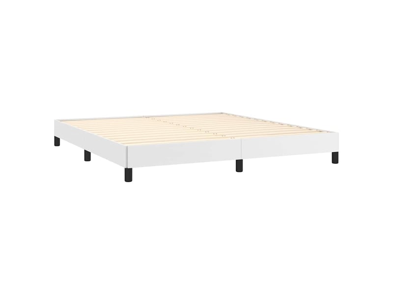 Lit double- lit adulte -  cadre de lit sans matelas blanc 160x200 cm similicuir  - Conforama C
