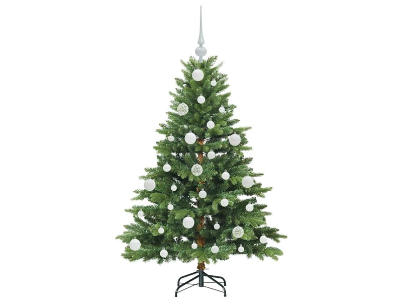  Sapin de noël artificiel, arbre de noël avec 150 led vert 120 cm pe et pvc shl598  - Conforama D
