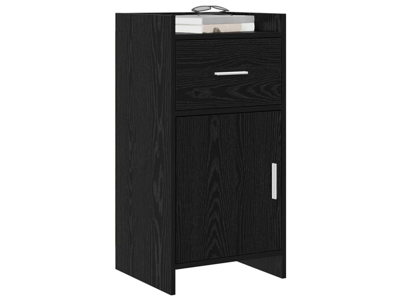  Buffet - bahut - meuble de rangement chêne noir 40 x 36 x 80 cm bois d'ingénierie  - Conforama C