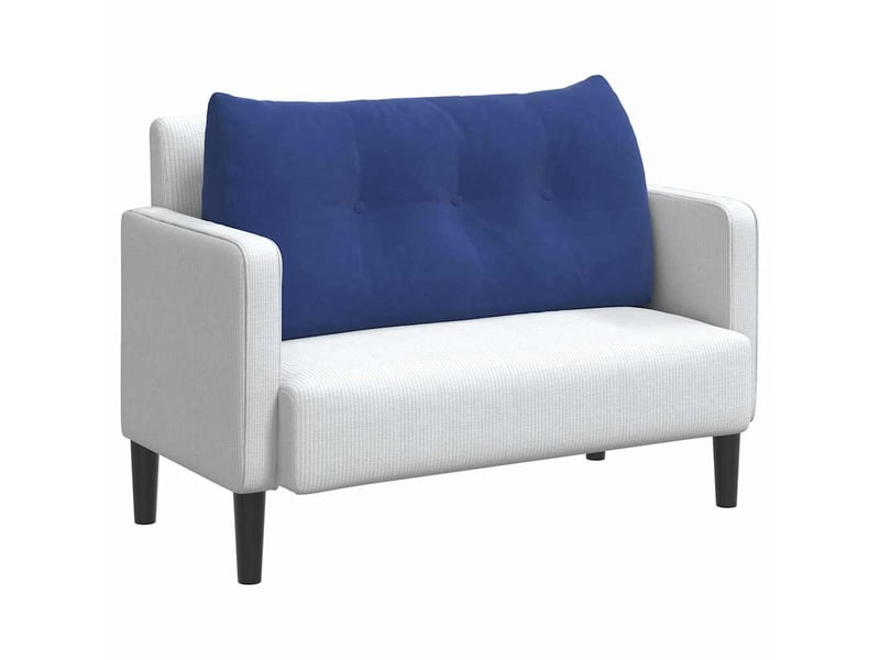  Coussin de dos, coussin de dossier bleu police 100 x 24 x 50 cm velours cf54555  - Conforama C