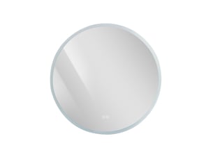 Miroir de salle de bain - 70x70x3 cm - bord dépoli avec led, anti-buée, variateur et 3 températures de couleur - blanc