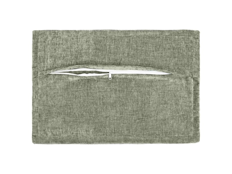  Lot de 6 housses de coussin houten vert 30 x 50 cm tissu chenille cf49871  - Conforama D