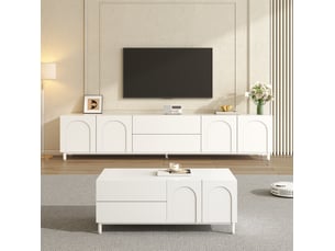 Meuble tv coloris blanc 180 cm <strong>HAUSS SPOLE</strong>  <strong></strong>