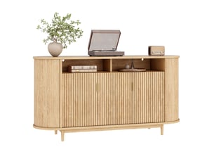 Buffet 3 porte(s)  0 tiroir(s) <strong>DESMIU</strong> <strong></strong> - 140 cm coloris naturel 