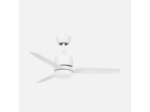 Ventilateur de plafond fabrilamp montiel dc blanc 3 pales 106 cm 6 vitesses led 18 w télécommande