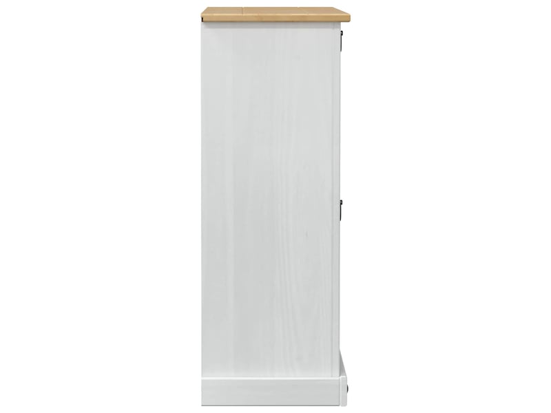  Meuble à chaussures, armoire à chaussures corona blanc 99x32x85 cm pin massif  - Conforama E