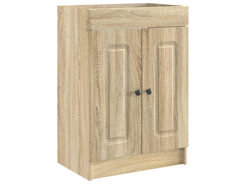 Ensemble de mobilier de salle de bain chêne sonoma shl8483 - Conforama D