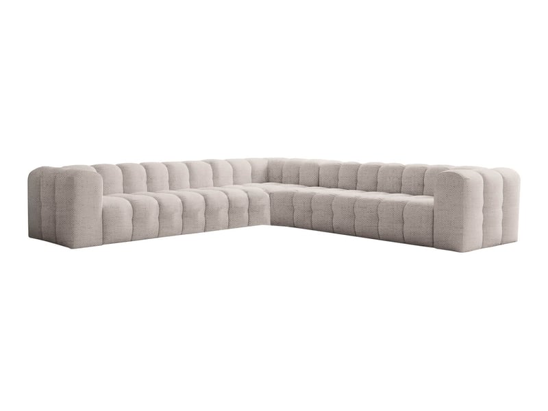  Canapé d'angle réversible miloe 8 places en tissu - blanc MILOE - Conforama A