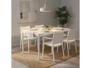 Lot de 2 chaises avec accoudoirs intérieur et extérieur vigo - blanc
