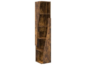 Meuble d'angle, meuble de rangement salon 27,5x27x140cm bois d'ingénierie chêne fumé