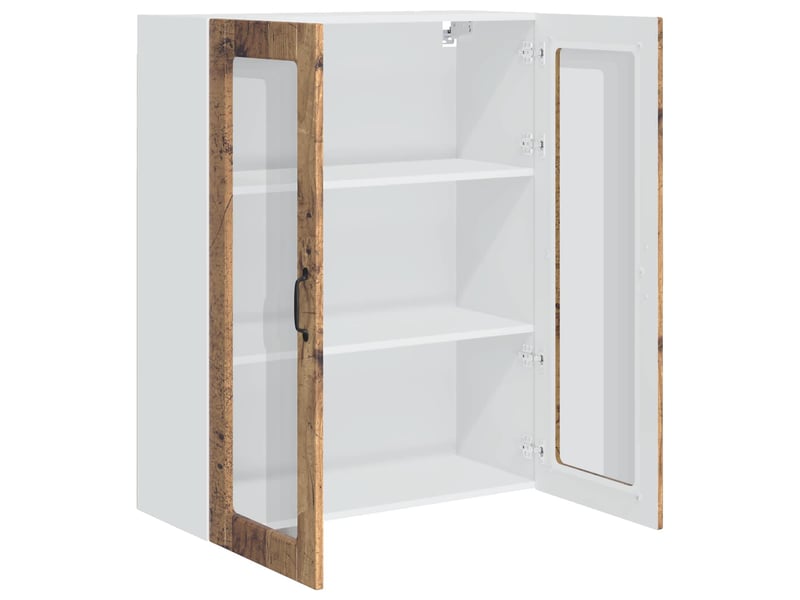  Meuble mural de cuisine | armoire de cuisine bois ancien 80x31x100cm shl8030  - Conforama E