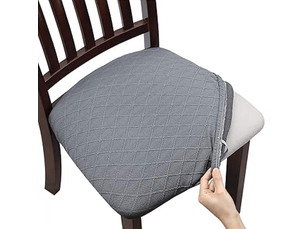 Housse de chaise - gris clair, 1 pièce housses de chaise élastiques en jacquard gaufré, adaptées aux restaurants, bureaux, hôtels, mariages et autres lieux