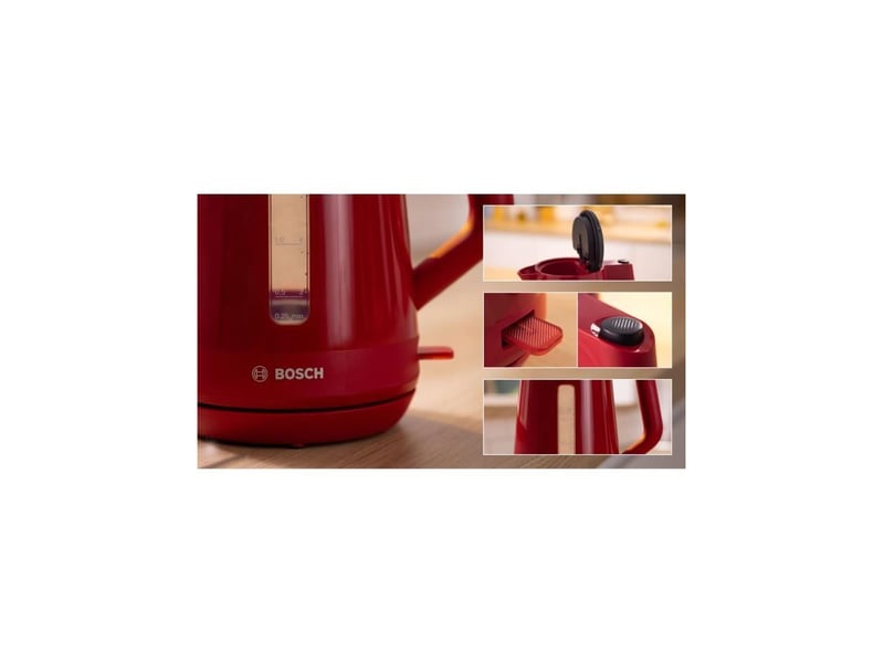  Bosch - bouilloire électrique 1.7l 2400w rouge  twk1m124 - mymoment TWK1M124 - Conforama R