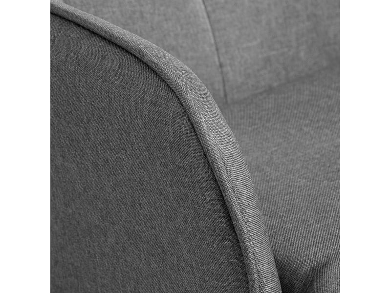  Fauteuil à bascule gris foncé avec repose-pieds, structure acier et bois  - Conforama D