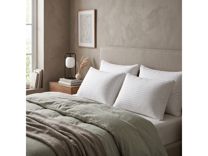 Oreiller microfibre qualité hôteliere - 30 x 50 cm - déhoussable - collection plat C07-ORM04 50/30 - Conforama B
