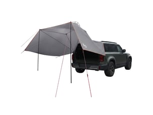 Tente voiture pour camping gris et orange 350x250 cm polyester et acier