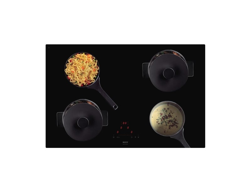 Novy - table de cuisson induction 80cm 4 feux 7400w noir 1754 - comfort 1754 - Conforama B