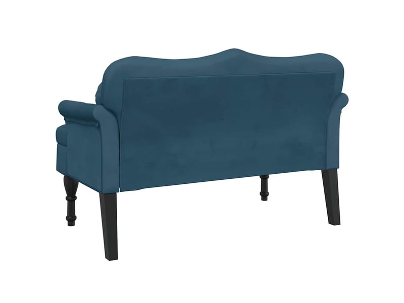  Banc salon, banc interieur avec coussins bleu 120,5x65x75 cm velours  - Conforama E