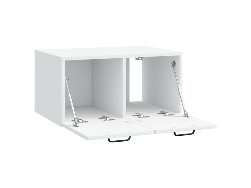  Meuble tv - banc tv - meuble de rangement mural blanc 59,5 x 41 x 30 cm bois d'ingénierie  - Conforama E