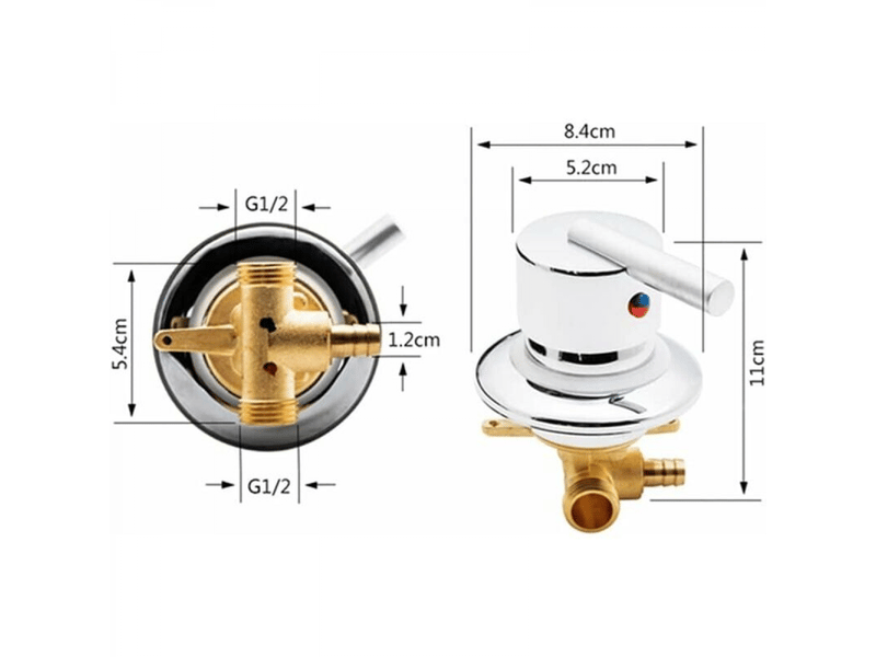  Robinet de douche, mitigeur eau chaude et froide, robinet g12, robinet de douche  - Conforama B