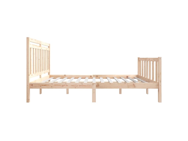  Lit double- lit adulte -  cadre de lit sans matelas bois massif 140x200 cm  - Conforama D