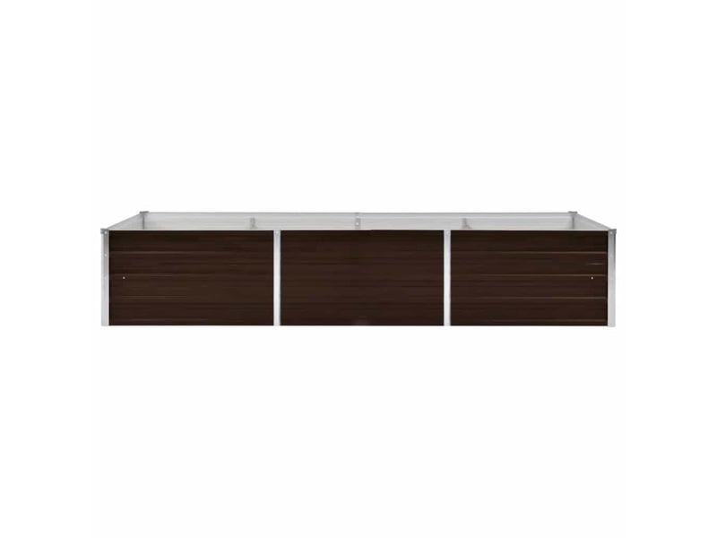 Jardinière - lit surélevé de jardin marron 240x80x45 cm acier galvanisé  - Conforama D