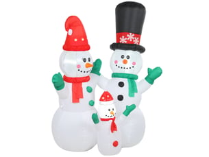 Famille de bonhommes de neige gonflables, décoration de noël de 1,8 m avec éclairage led pour une utilisation intérieure et extérieure
