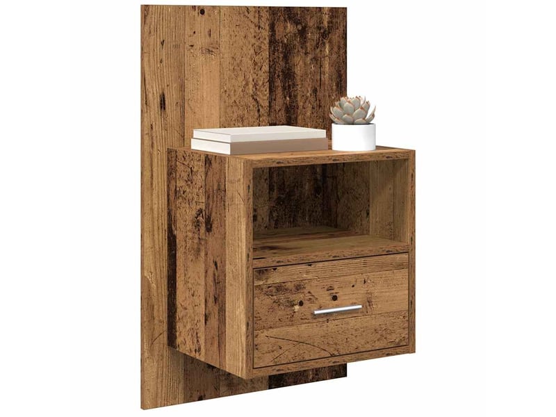  Table de chevet - cabinet de chevet - table de nuit 2 pc bois ancien 50 x 32.5 x 80cm  - Conforama B