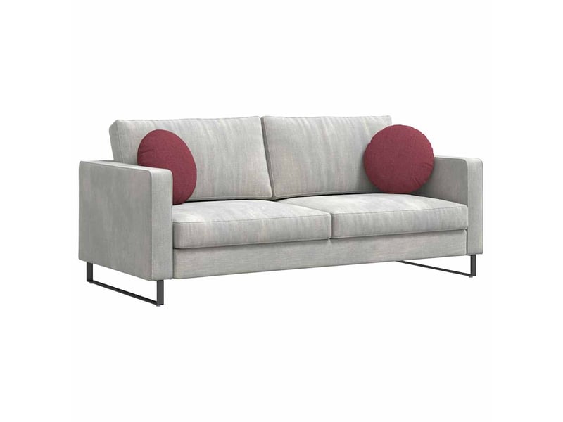  Lot de 2 coussins de siège, coussins décoratifs tissu bordeaux ø40 x 13 cm cf59778  - Conforama C