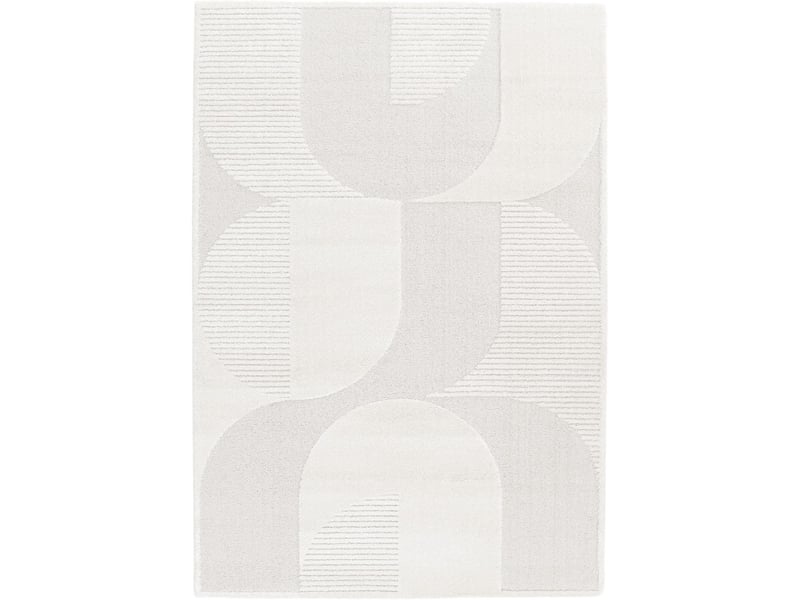  Tapis doux à relief géométrique blanc 160x230  - Conforama B