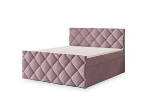 Lit avec rangement 160x200 cm <strong>MASSENO</strong> <strong></strong> coloris rose