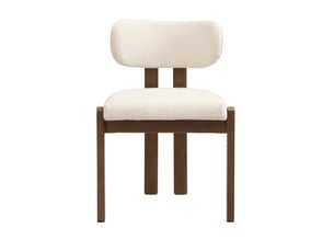 Lot de 6 chaises de salle à manger 54x54x79 cm noyer, tissu bouclé, assise et dossier rembourrés