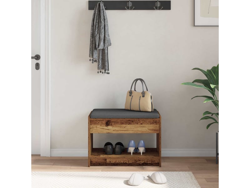  Banc d'entrée, banc interieur bois ancien 63x38x45 cm  - Conforama D