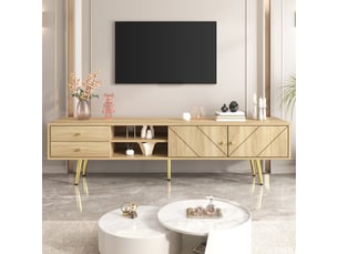 Meuble tv coloris naturel  <strong>OOIILLEE</strong>  <strong></strong>