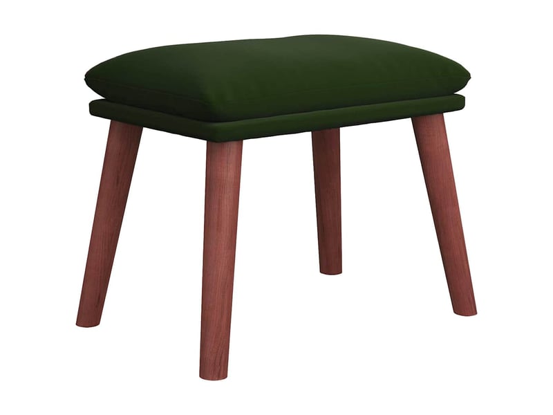  Vidaxl chaise de relaxation avec repose-pied vert foncé velours  - Conforama E
