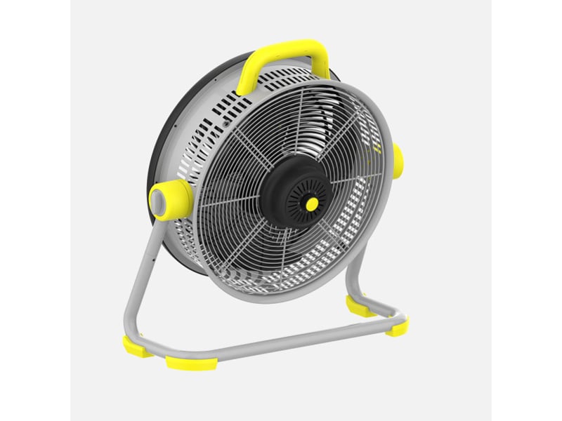  Ventilateur industriel fabrilamp corintio 100 w jaune noir 3 vitesses ø 50,5 cm orientable 261471050 - Conforama E