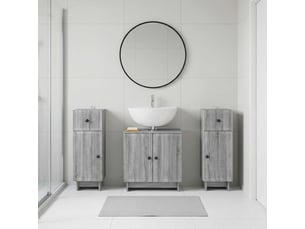 Ensemble de meuble de salle de bain 3 pièces ede sonoma gris cf63428