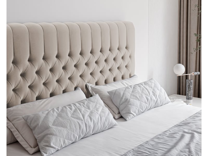  Lit adulte alba - 140x200 cm - matelas ressorts + surmatelas - coffre de rangement - velours dense hydrofuge crème ALBA - Conforama D