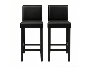 tabouret de bar <strong>STILVORA</strong> - noir hauteur d'assise 75 cm vendu Par paire
